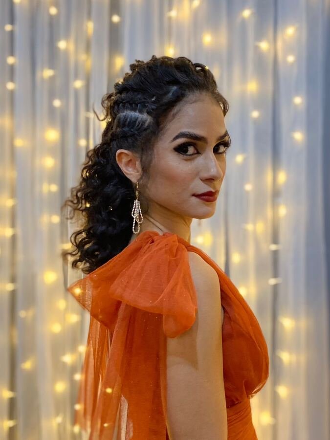 Penteado cacheado